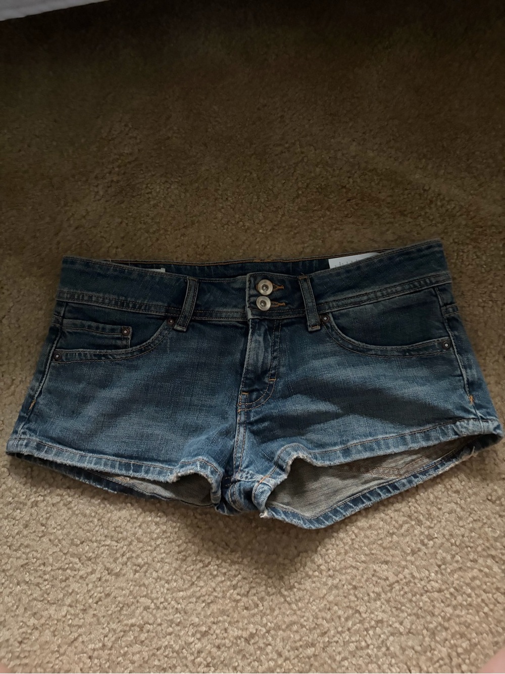 Zara denim micro shorts